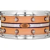 Pearl Music City Custom Solid Shell Snare Ash with DuoBand Ebony Marine Inlay 14 x 6.5 in.