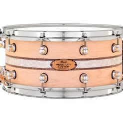 Pearl Music City Custom Solid Shell Snare Maple with Kingwood Royal Inlay 14 x 6.5 in.