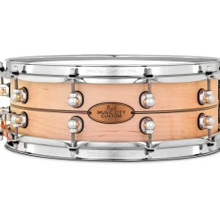 Pearl Music City Custom Solid Shell Snare Maple with Boxwood-Rose Inlay 14 x 5 in.