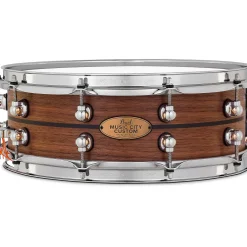 Pearl Music City Custom Solid Shell Snare Walnut with Ebony Inlay 14 x 5 in.