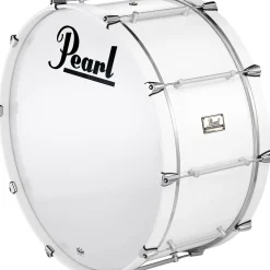 Pearl Pipe Band Bass Drum with Tube Lugs #109 Arctic White 26x12