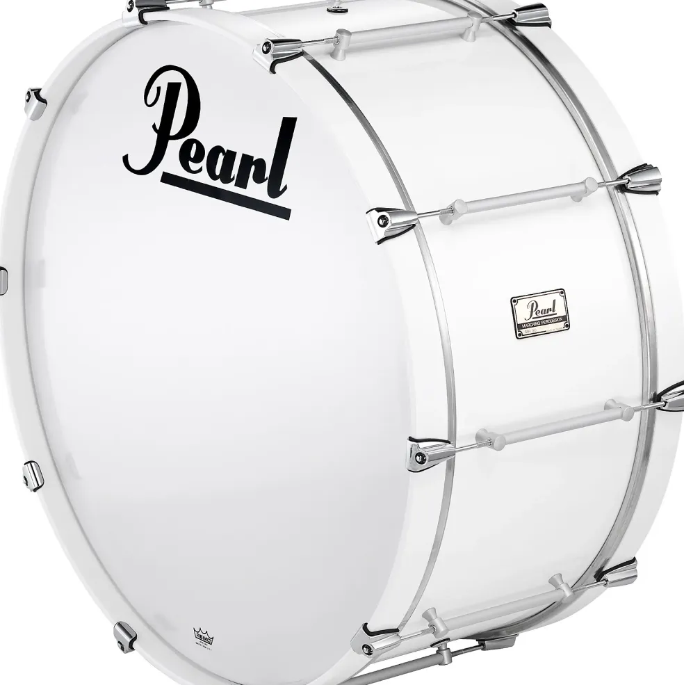 Pearl Pipe Band Bass Drum with Tube Lugs #109 Arctic White 26x12