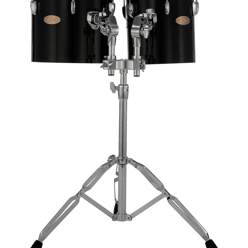 Pearl PTE Concert Series Single Head 10" & 12" Tom Set With BT3 & 7/8" Receiver and T895 Stand 10 x 10 in., 12 x 10 in. Midnight Black