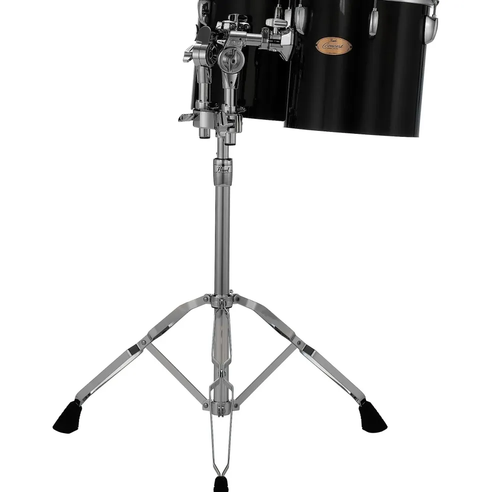 Pearl PTE Concert Series Single Head 12" & 13" Tom Set With BT3 & 7/8" Receiver and T895 Stand 12 x 10 in., 13 x 11 in. Midnight Black