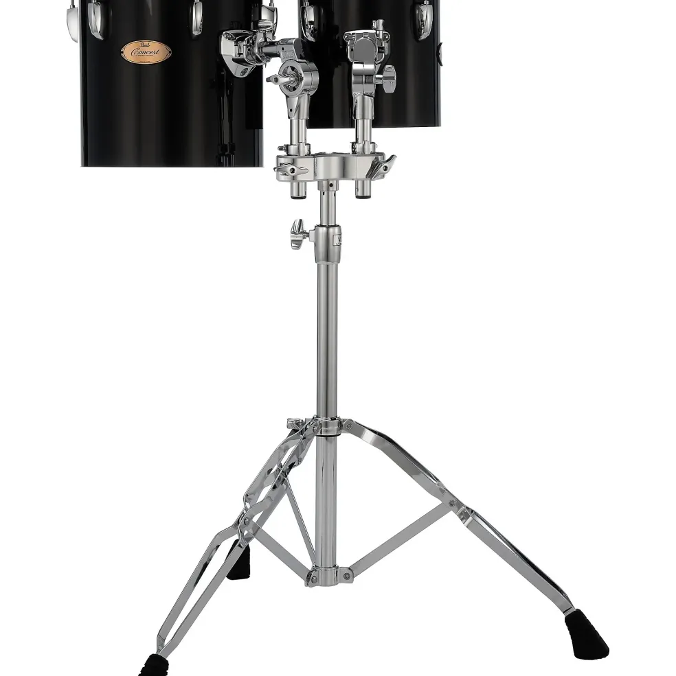 Pearl PTE Concert Series Single Head Tom Set with BT3 & 7/8" Receiver and T895 Stand 8 x 8 in., 10 x 10 in. Midnight Black