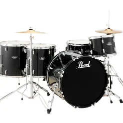 Pearl Roadshow 5-Piece Rock Drum Set Jet Black