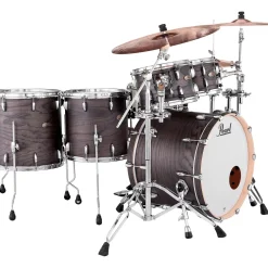 Pearl Session Studio Select 5-Piece Shell Pack With 22" Bass Drum Black Satin Ash