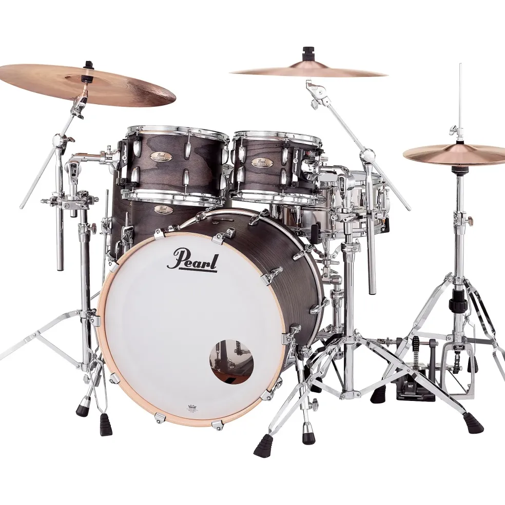 Pearl Session Studio Select 5-Piece Shell Pack With 22" Bass Drum Black Satin Ash