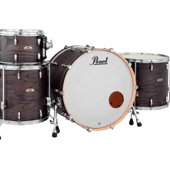 Pearl Session Studio Select 4-Piece Shell Pack With 24" Bass Drum Black Satin Ash