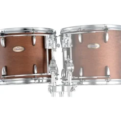 Pearl Symphonic Maple Double Head Tom with R2 Air System & L-Arm Receiver 14 x 12 in. Matte Walnut Lacquer