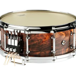 Pearl Symphonic Maple Snare Drum with Multi-Timbre Strainer Artisan II Natural Feathered Walnut (#468) 14x5.5
