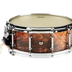 Pearl Symphonic Maple Snare Drum with Multi-Timbre Strainer Artisan II Natural Feathered Walnut (#468) 14x5.5