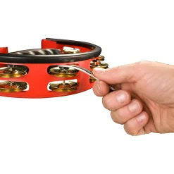 Pearl Ultra-Grip Brass Tambourine Red