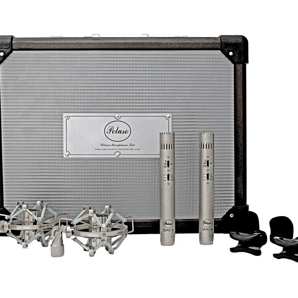 Peluso Microphone Lab CEMC-6 SK Stereo Kit with two Acoustically Matched Solid State Small Diaphragm Microphones Nickel