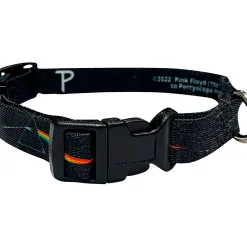 Perri's Pink Floyd Prisms Logo Dog Collar Black Small