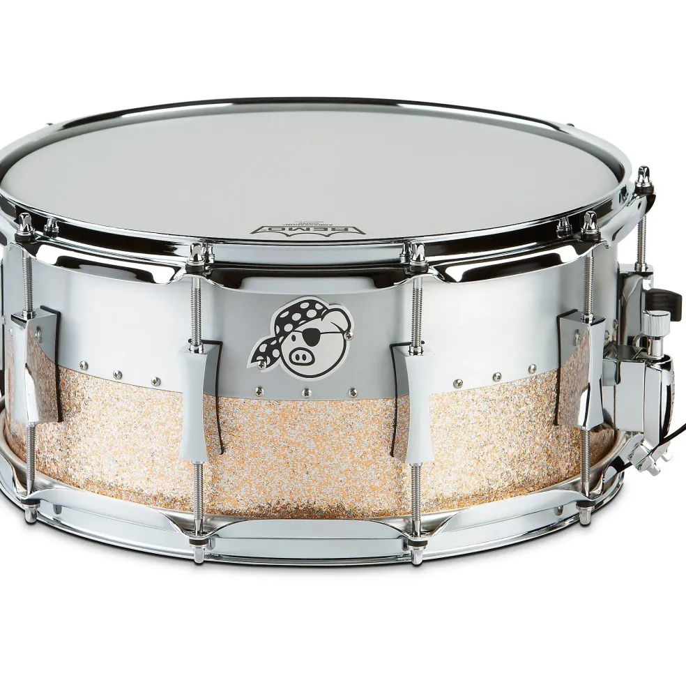 Pork Pie Aluminum Maple Hybrid Snare Drum 14 x 6.5 in. Champagne Sparkle