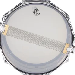 Pork Pie Big Black Brass Snare Drum With Tube Lugs and Chrome Hardware With SKB Case