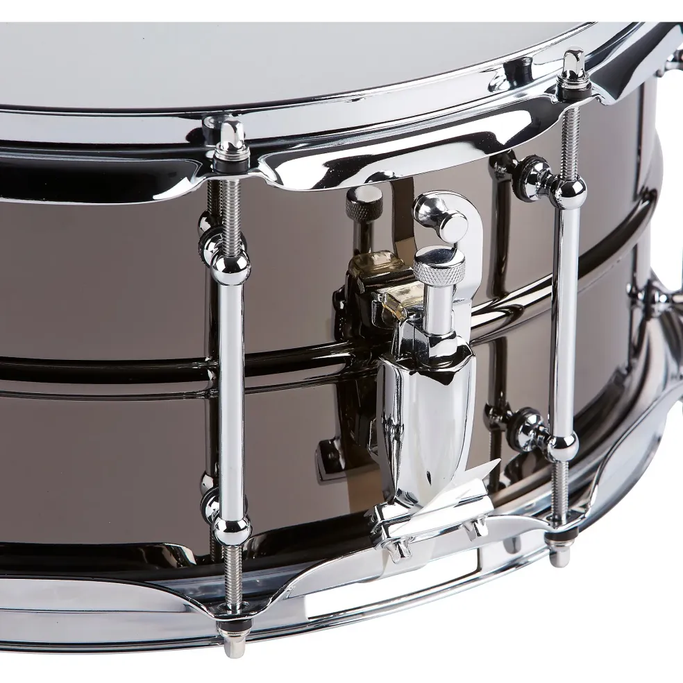 Pork Pie Big Black Brass Snare Drum With Tube Lugs and Chrome Hardware With SKB Case