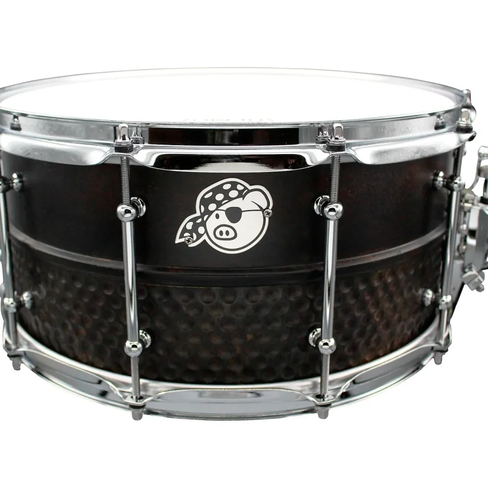 Pork Pie Hybrid Copper and Hammered Brass Snare Drum 14 x 7 in.