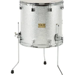 Pork Pie Maple Floor Tom Black Glass 16 x 14 in.