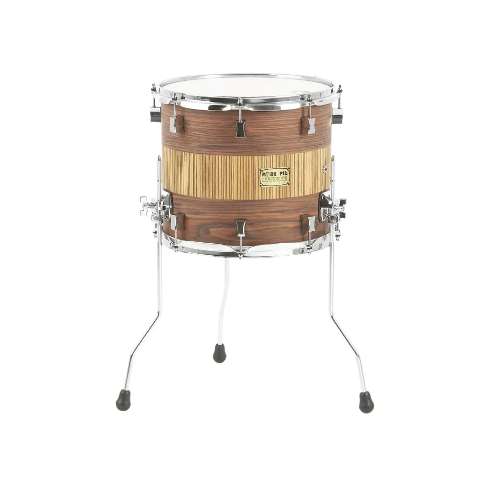 Pork Pie Maple Floor Tom Rosewood Zebra 14 x 12 in.