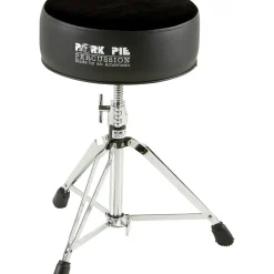 Pork Pie Round Drum Throne Solid Black