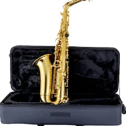 Prelude by Conn-Selmer PAS111 Alto Saxophone Outfit Lacquer Yellow Brass Keys