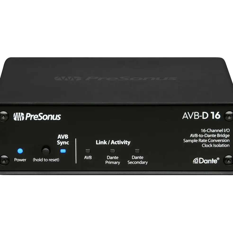 PreSonus 16 Channel I/O AVB to Dante Bridge