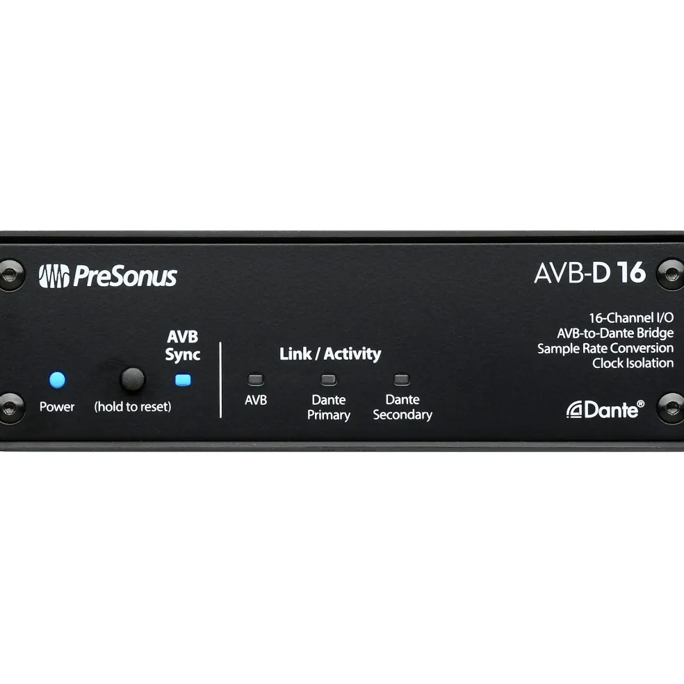 PreSonus 16 Channel I/O AVB to Dante Bridge
