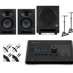 PreSonus Quantum ES4 Audio Interface with Eris 2nd Gen Studio Monitor Pair & SUB8BT (Cables & Stands Included)