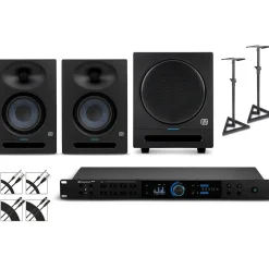 PreSonus Quantum HD8 Audio Interface with Eris 2nd Gen 5" Studio Monitor Pair & SUB8BT (Stands & Cables Included)