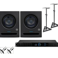 PreSonus Quantum HD8 Audio Interface with Eris Pro 2nd Gen Studio Monitor Pair (Stands & Cables Included) Pro6