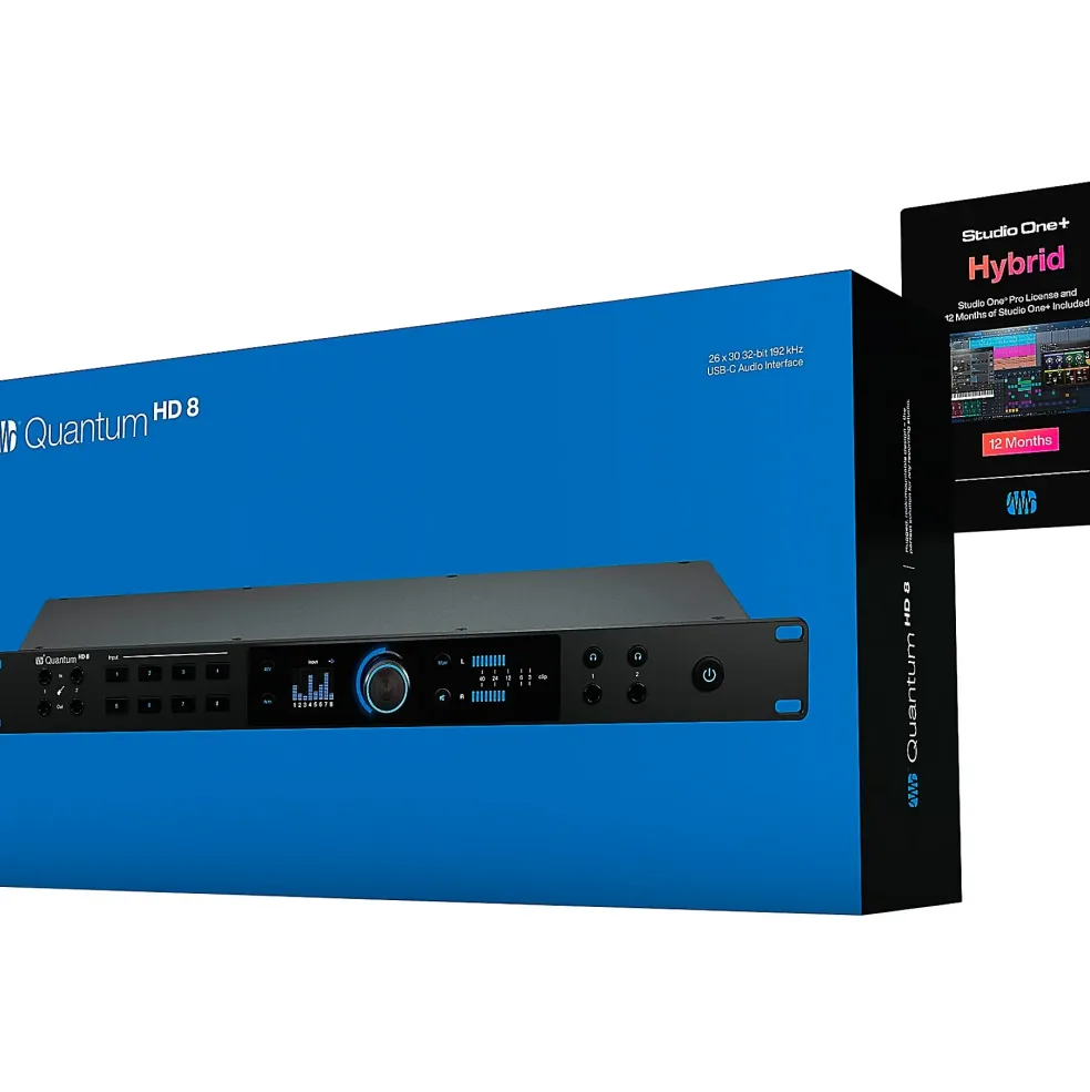 PreSonus Quantum HD8 Audio Interface with Eris Pro 2nd Gen Studio Monitor Pair (Stands & Cables Included) Pro6