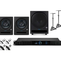 PreSonus Quantum HD8 Audio Interface with Eris Pro 2nd Gen Studio Monitor Pair & Pro SUB10 (Stands & Cables Included) Pro8