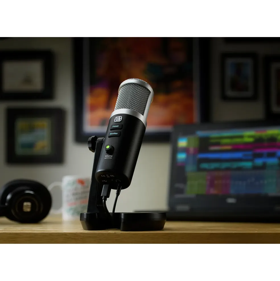 PreSonus Revelator USB-C Compatible Microphone With StudioLive Black