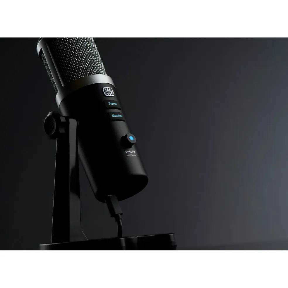 PreSonus Revelator USB-C Compatible Microphone With StudioLive Black
