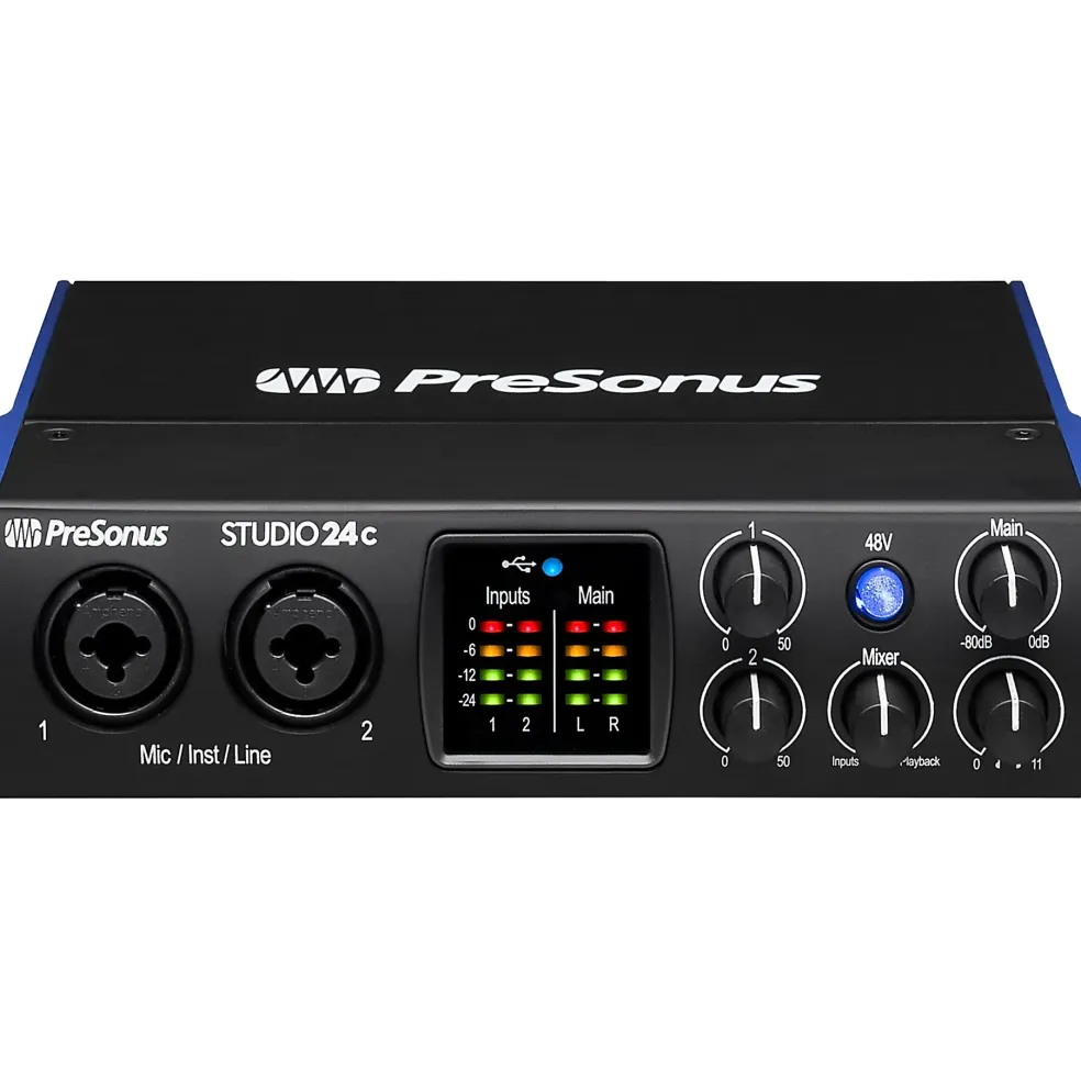 PreSonus Studio 24c USB-C 2x2 Audio/MIDI Interface