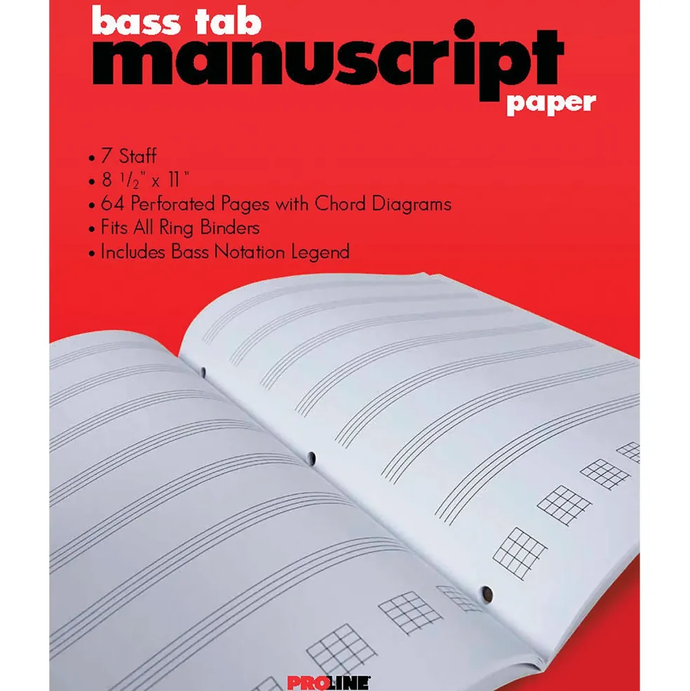 Proline Bass Tab Blank Manuscript Paper