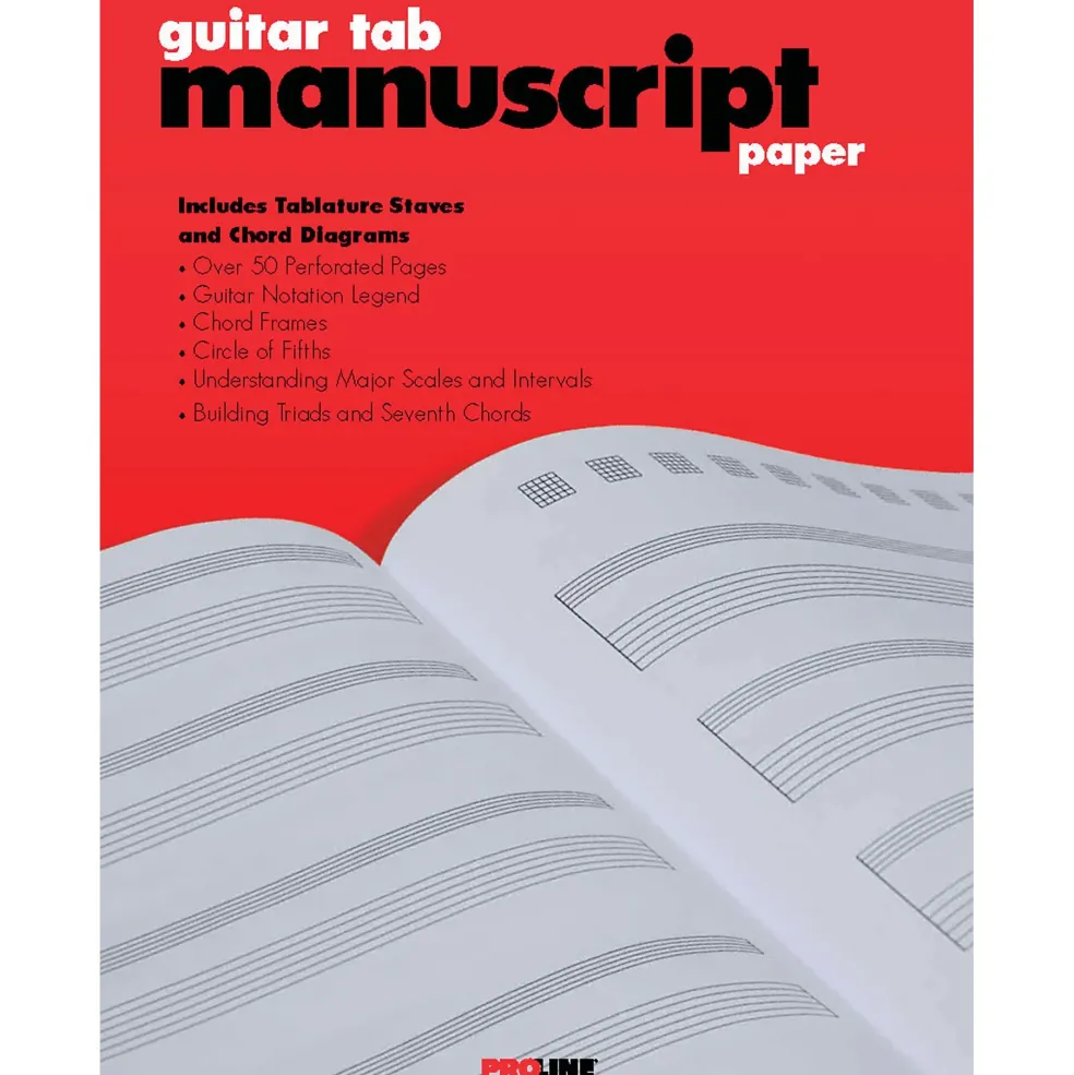 Proline Guitar Tab Manuscript Paper