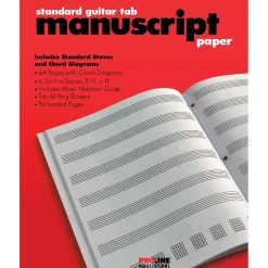 Proline Standard Guitar Tablature Manuscript Paper Pad