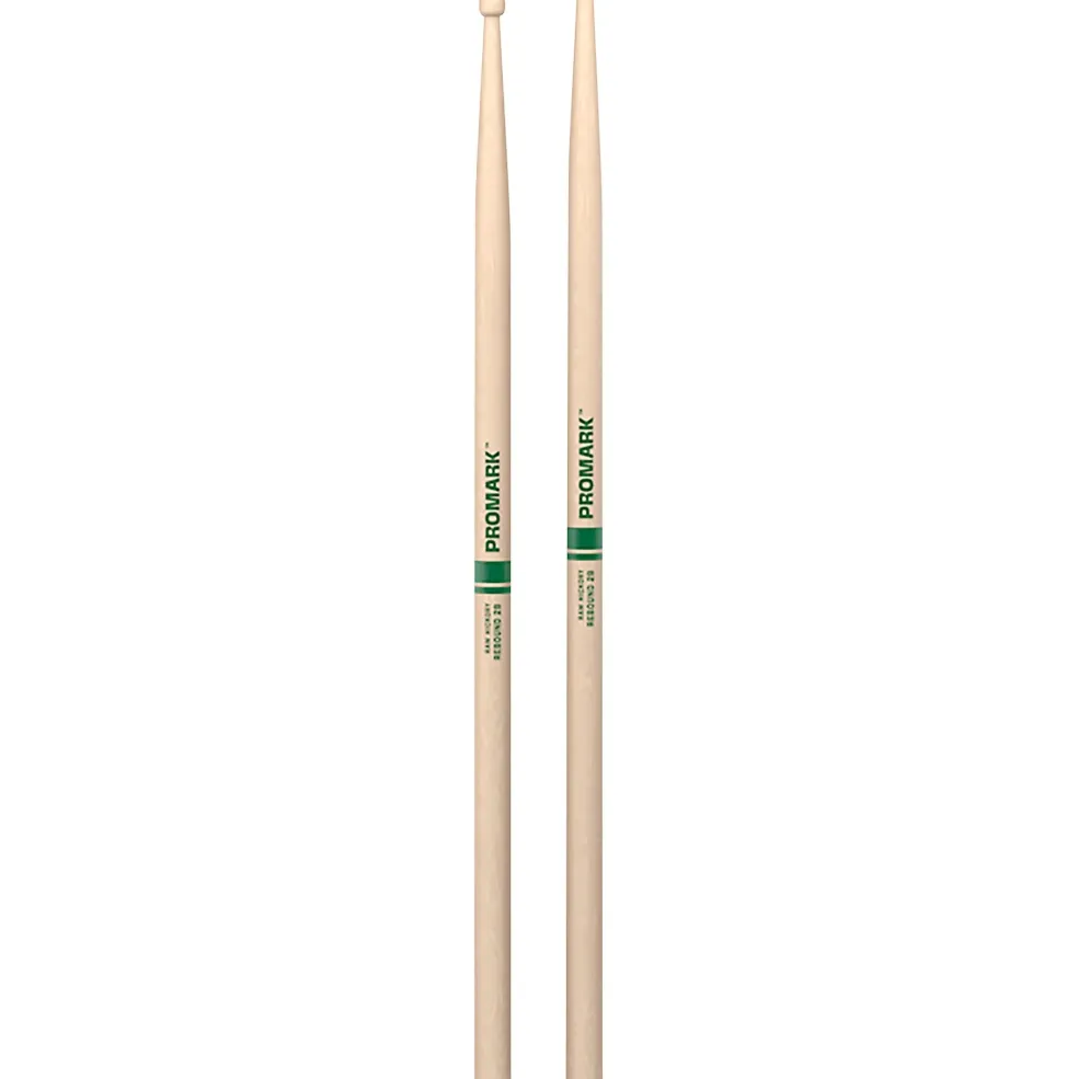 Promark Rebound Raw Hickory Acorn Tip Drum Sticks 2B