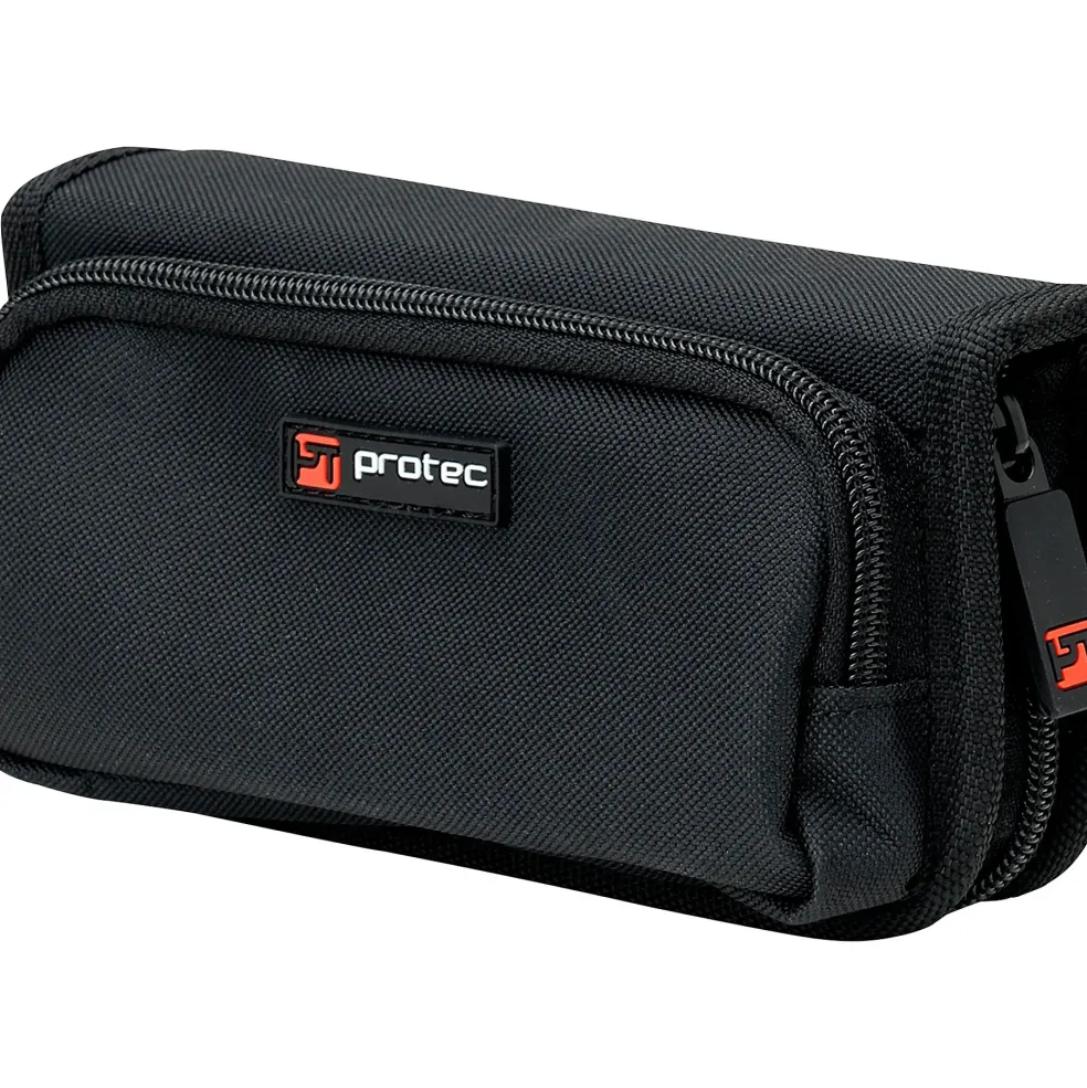 Protec A213ZIP Nylon 4-Piece French Horn Mouthpiece Pouch with Zipper Closure Black