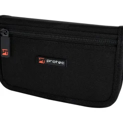 Protec Protec Trumpet Mouthpiece Nylon Pouch with Zipper Closure, 4-Piece Silver