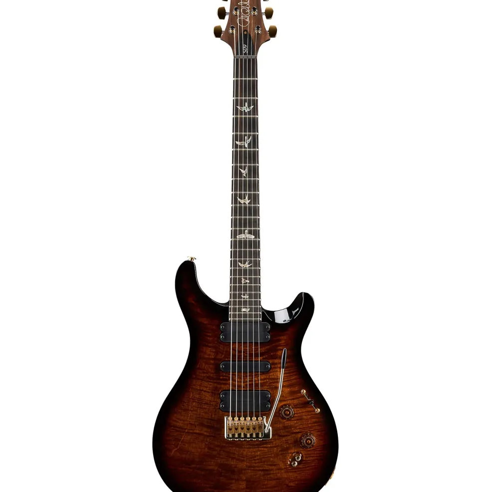 PRS 509 10 Top with Pattern Regular Neck Electric Guitar Black Gold Burst