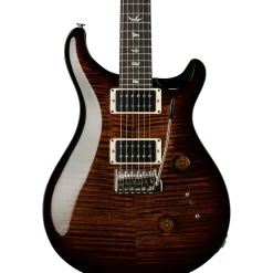 PRS Custom 24 Carved Figured Maple Top With Gen 3 Tremolo Solidbody Electric Guitar Black Gold Burst