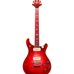 PRS Private Stock McCarty 594 with P90s Curly Maple Top African Ribbon Mahogany Back Stained Curly Maple Fretboard with Pattern Vintage Neck Electric Guitar Blood Red Glow
