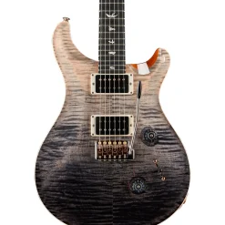 PRS Wood Library Custom 24 10-Top With Pattern Thin Neck and Ebony Fretboard Electric Guitar Gray Black Fade