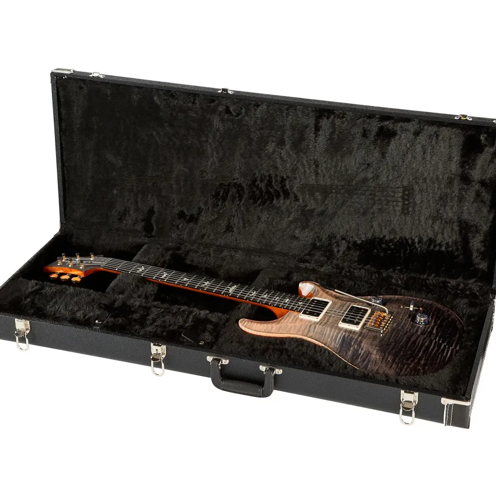 PRS Wood Library Custom 24 10-Top With Pattern Thin Neck and Ebony Fretboard Electric Guitar Gray Black Fade
