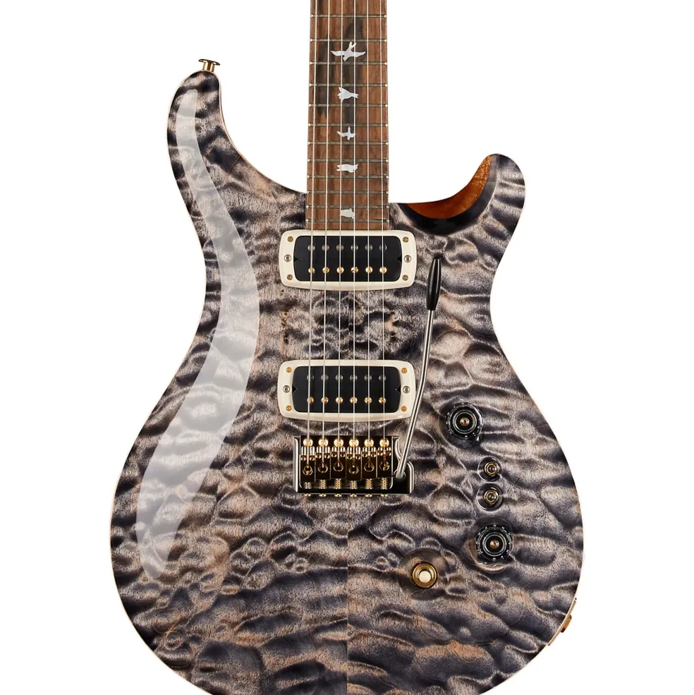 PRS Wood Library Custom 24-08 With Stained Maple Neck and Ziricote Fretboard Electric Guitar Charcoal
