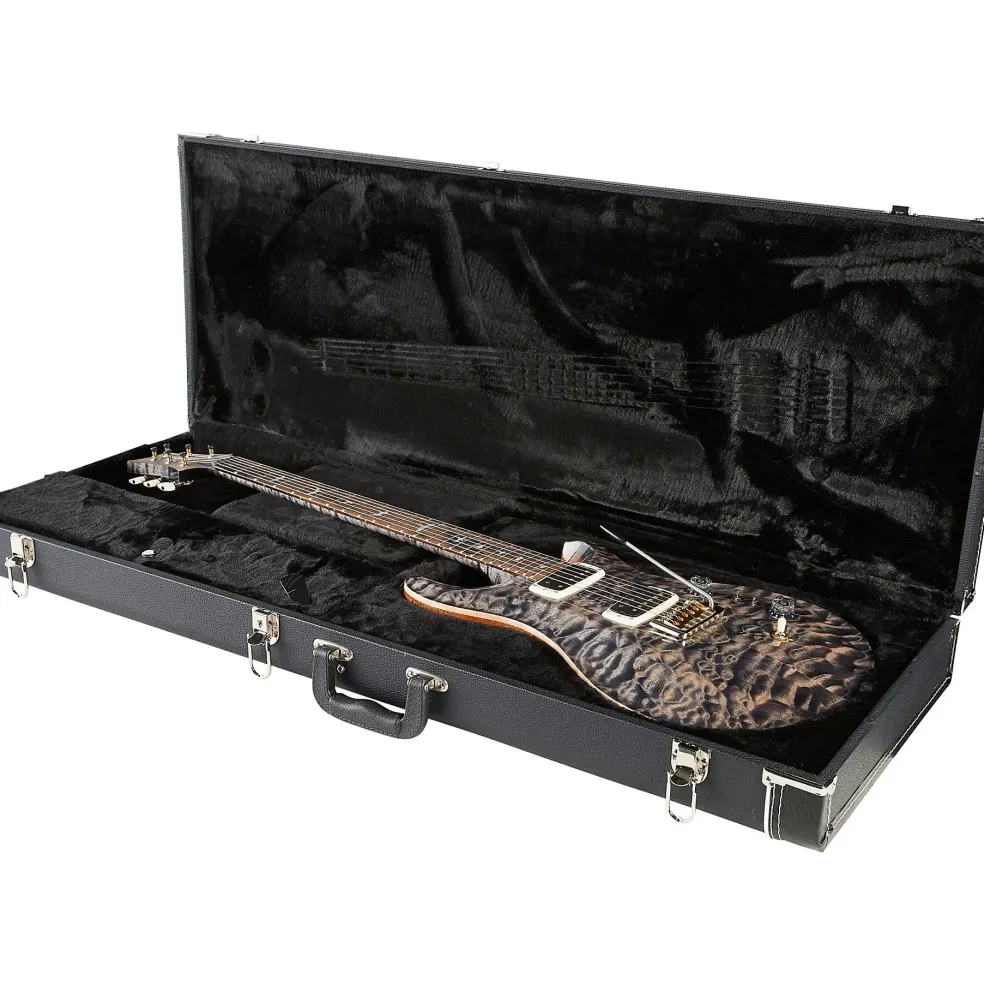 PRS Wood Library Custom 24-08 With Stained Maple Neck and Ziricote Fretboard Electric Guitar Charcoal